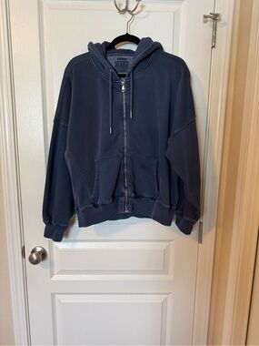 Abercrombie & Fitch Slate Blue Full-Zip Hoodie